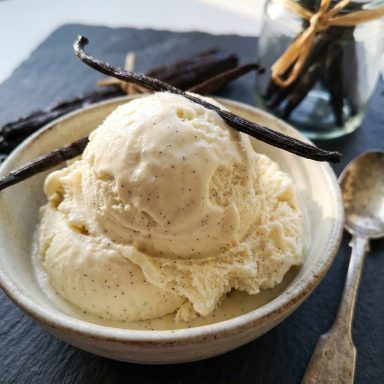 Vanille Eiscreme Vanilleeis ohne Eismaschine